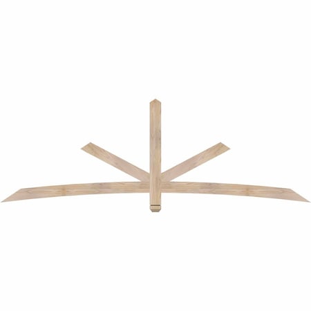 Ekena Millwork Alberta Smooth Timber Gable Bracket, Douglas Fir, 96"W x 32"H x 1 1/2"D x 3 1/2"F, 8/12 Pitch GBW096X32X0204ALB00SDF